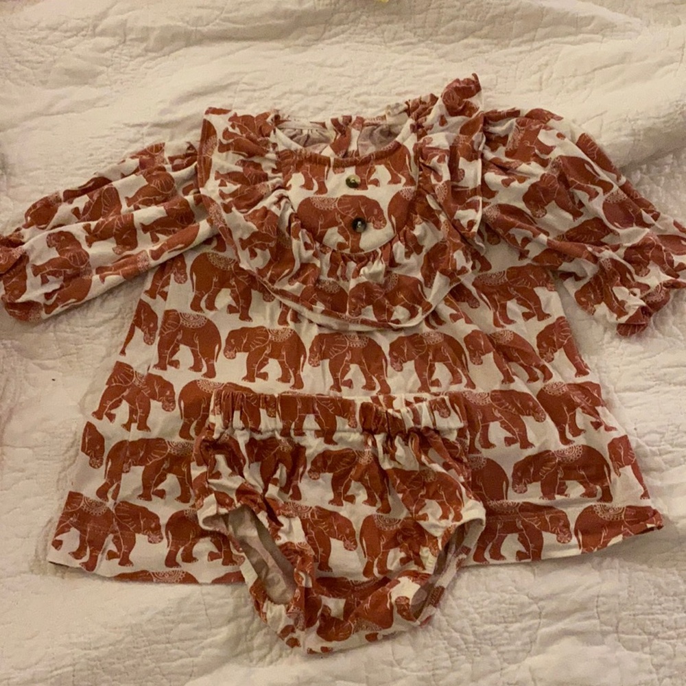 Kate Quinn Organics Long sleeve dress with bloomer